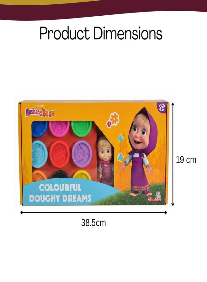 Simba Masha and The Bear Colourful Doughy Dreams Play Dough Set, Includes Masha with Animals Figure and Moulds for Kids 3+ - Image 3